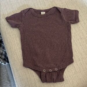 Kate Quinn Brown Ribbed Bodysuit